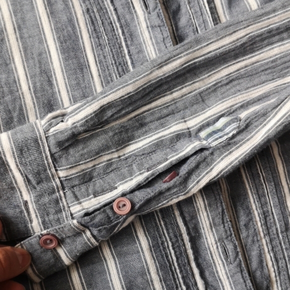 Chambray striped button down shirt - Picture 7 of 12